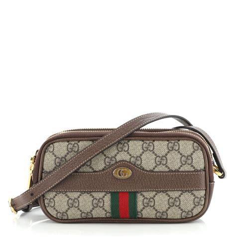 gucci ophidia triple zip crossbody bag gg coated canvas mini|gucci ophidia crossbody bag vintage.